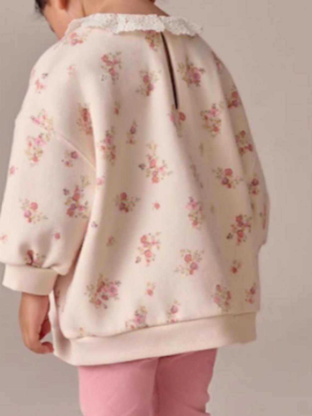 Next Ditsy Floral Sweatshirt in Light Pink Sz 2-3yrs EUC $38R - Picture 2 of 10
